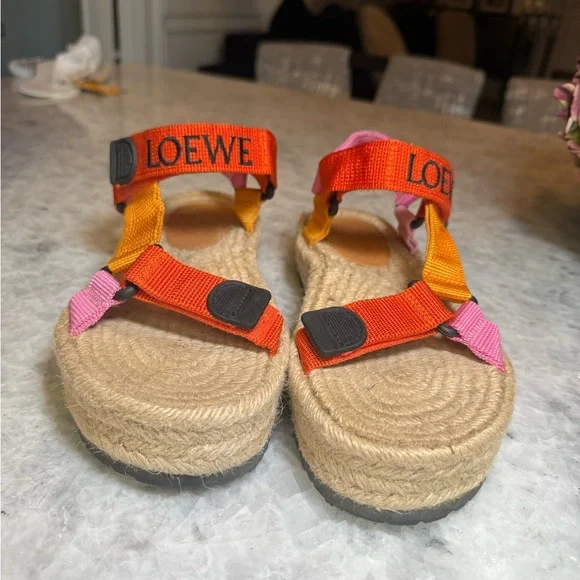 Loewe x Paula Ibiza strappy Espadrille sandals women size 37 platformcomfortable - Picture 3 of 7